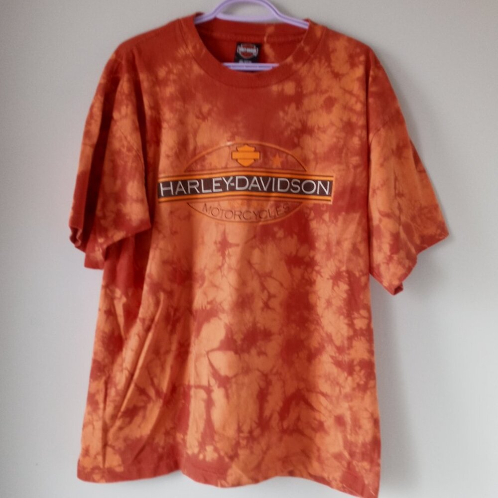 Harley Davidson 2007 Tie-dye Cape Breton graphic Tee Size Large